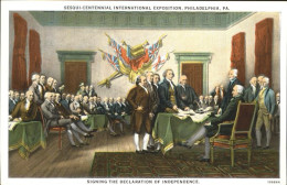 11383622 Philadelphia Pennsylvania Signing The Declaration Of Independence Sesqu - Other & Unclassified