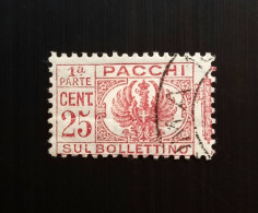 Italie 1927 -1939 Timbre Colis Postaux Coat Of Arms & Figure Of Value 25c Used - Postal Parcels