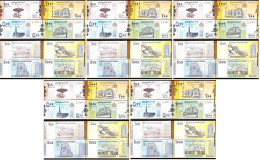 Yemen - 5 Pcs X Set 4 Banknotes 100 200 500 1000 Rials 2017 - 2018 UNC Lemberg-Zp - Yemen