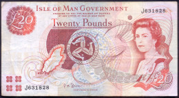 UK Isle Of Man 20 Pounds 2007  - VF # P- 47 - 20 Pounds