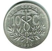 BOLIVIE / DIEZ CENTAVOS / 1936 / ETAT SUP - Bolivie