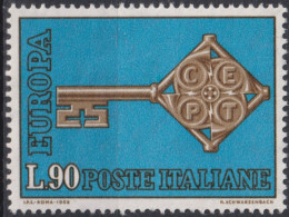 1968 Italien ** Mi:IT 1273, Sn:IT 980, Yt:IT 1011, Europa (C.E.P.T.) 1968 - Schlüssel - 1968