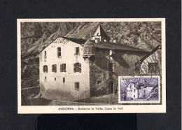 S2747-FRENCH ANDORRE-POSTCARD ANDORRA La VIEILLE To OLDEBORG (sweden) 1952.Andorra FRANCESA.Tarjeta Postal.carte Postale - Storia Postale