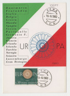 Italy Italia 1960 Maxi Card, Maximum Card, Topic EUROPA CEPT Mi#1077 (30L) (829) - 1960