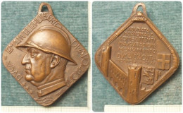 M_p> Medaglia " ADUNATA NAZIONALE COMBATTENTI DUCA EMANUELE FILIBERTO TORINO 4 VII 1937 XV " - Adel