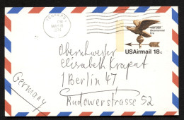 UXC15 Air Mail Postal Card Properly Used Yonkers NY To GERMANY 1974 Cat. $32.50 - 1961-80