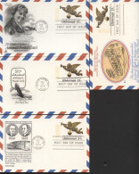 UXC16 4 Air Mail Postal Cards FDC 1975 - 1961-80