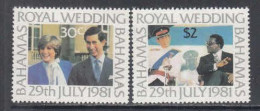 1981 Bahamas Royal Wedding Diana   Complete  Set Of 2 MNH  @ BELOW FACE VALUE - Bahamas (1973-...)