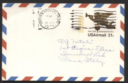UXC16 Air Mail Postal Card Nonphilatelic Indianapolis IN To ITALY 1979 Cat.$38.00 - 1961-80
