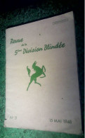 Militaria  Revue  La 5 ème  D.B Magasine 15 Mai 1948 N° 31 - Französisch