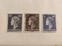 Lot Timbres Luxembourg Grande Duchesse Charlotte - 1948-58 Charlotte De Profil à Gauche