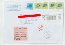 6996 Lettre Cover Registered Recommandé AUTRICHE AUSTRIA OSTERREICH PND RTS Return To Sender Ambassade - Briefe U. Dokumente