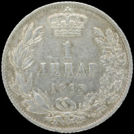 LaZooRo: Serbia 1 Dinar 1915 XF / UNC - Silver - Serbia