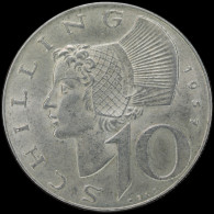 LaZooRo: Austria 10 Schilling 1957 UNC - Silver - Austria