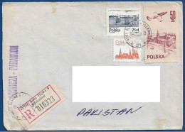 POLAND  POSTAL USED AIRMAIL COVER TO PAKISTAN - Ohne Zuordnung
