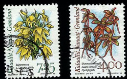 1995 Arctic Orchids Michel GL 256 - 257 Stamp Number GL 279 - 280 Yvert Et Tellier GL 244 - 245 Used - Oblitérés