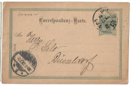 Entier Postaux Autriche Obliteration Dusseldorf Obliteration Wien 1902 - Cartas-Letras