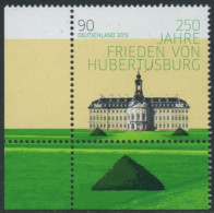 !a! GERMANY 2013 Mi. 2985 MNH SINGLE From Lower Left Corner -Peace Contract Of Hubertusburg - Unused Stamps