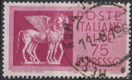 1958 Italien ° Mi:IT 1002, Sn:IT E33, Yt:IT E43, Eilmarke, Etruskische Geflügelte Pferde - Poste Exprèsse/pneumatique