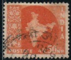 Inde 1958 Yv. N°103 - Carte De L’Inde - Oblitéré - Gebraucht