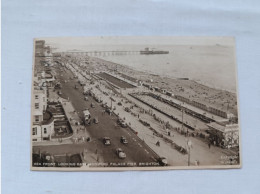 ANTIQUE POSTCARD UNITED KINGDOM BRIGHTON - SEA FRONT LOOKING EAST SHOWING PALACE PIER CIRCULATED 1949 - Brighton