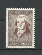 FINLAND FINNLAND 1960 Michel 519 * Chemiker Johan Gadolin - Chimie