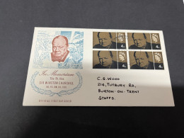 21-9-2023 (1 U 43) UK FDC Cover (1 Cover) 1965 - Sir Winston Churchill - 1952-1971 Pre-Decimal Issues