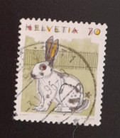 SD)1991, HELVETIA, CURRENT USE SERIES, RABBIT, USED - Gebraucht