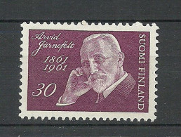 FINLAND FINNLAND 1961 Michel 541 * Writer Schriftsteller A. Järnefeldt - Neufs