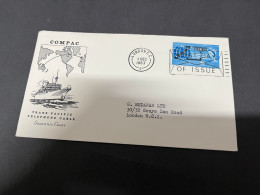 21-9-2023 (1 U 43) UK FDC Cover (1 Cover) 1963 - COMPAC Telephone Cable - 1952-1971 Pre-Decimal Issues