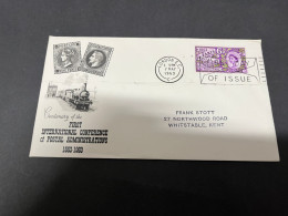 21-9-2023 (1 U 43) UK FDC Cover (1 Cover) 1963 - First International Postal Administration Conference - ....-1951 Vor Elizabeth II.