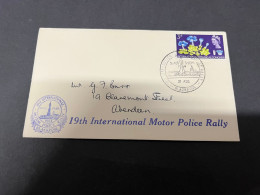 21-9-2023 (1 U 43) UK FDC Cover (1 Cover) 1964 - 19th International Motor Police Rally - ....-1951 Pre Elizabeth II