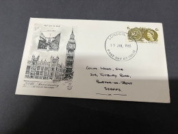 21-9-2023 (1 U 43) UK FDC Cover (1 Cover) 1965 - 700th Anniversary Of English Parliament (Big Ben) - ....-1951 Pre Elizabeth II