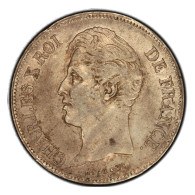 Monnaie Gradée PCGS AU53-5 Francs Charles X 1827 Lille - 5 Francs