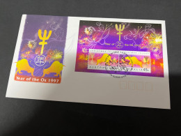 21-9-2023 (1 U 45) Australia FDC Cover (2 Covers) 1997 - Chinese New Year Of The Ox (Christmas Island) - Christmas Island