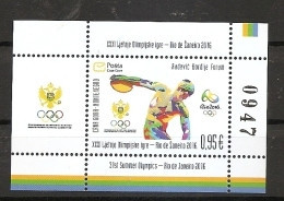 MONTENEGRO  2016,OLYPIC GAMES RIO DE JENEIRO,MNH - Summer 2016: Rio De Janeiro