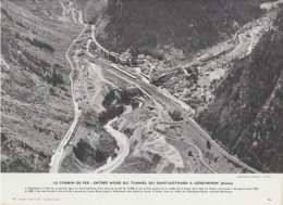Photo  -  Reproduction -  Le Chemin De Fer  : Entrée Nord Du Tunnel Du Saint Gothard à Göschenen Suisse - Europe