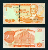 BOLIVIA  -  1986  20 Bolivianos  UNC  Banknote - Bolivië