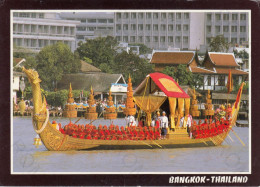 CARTOLINA  BANGKOK,THAILAND-THE ROYAL BARGE SUPHANNAHONG IS HELD IN THE PROCESSION ALONG THE RIVER-VIAGGIATA - Thaïlande