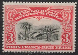 Congo Belge - 1910 - COB 61*3F Rouge - Bilingue - Cote 23 - Unused Stamps