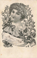 ILLUSTRATEUR NON SIGNE - Bonne Fête - Enfant Au Milieu De Fleurs - Carte Postale Ancienne - Before 1900