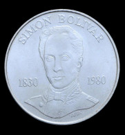 100 Bolivar 1980 150 Years Since The Death Of Simon Bolivar (Silver 0.900, 22g), (45) Venezuela - Venezuela