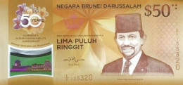 BRUNEI  -  2017 50 Ringgit Commemorative UNC  Banknote - Brunei