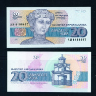 BULGARIA  -  1991 20 Lev UNC  Banknote - Bulgarie