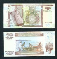 BURUNDI  -  2007 50 Francs UNC  Banknote - Burundi