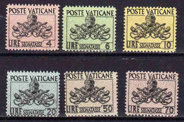 CITTÀ DEL VATICANO VATIKAN VATICAN 1954 TASSE TAXES SEGNATASSE POSTAGE DUE TRIREGNO SERIE COMPLETA COMPLETE SET ** MNH - Portomarken