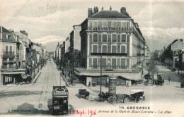 FRANCE - Grenoble - Avenues De La Gare Et Alsace Lorraine - Carte Postale Ancienne - Grenoble