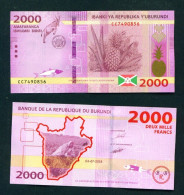 BURUNDI  -  2018 2000 Francs UNC  Banknote - Burundi