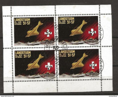 406 - 33 - Bloc De 4 Timbres "Landsturm CP AV" Cachets Feldpost - Vignettes