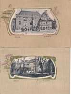 2 Art Nouveau Cards Haarlem Het Stadhuis And Brongebouw P. Used 1905 To Leiden - Haarlem